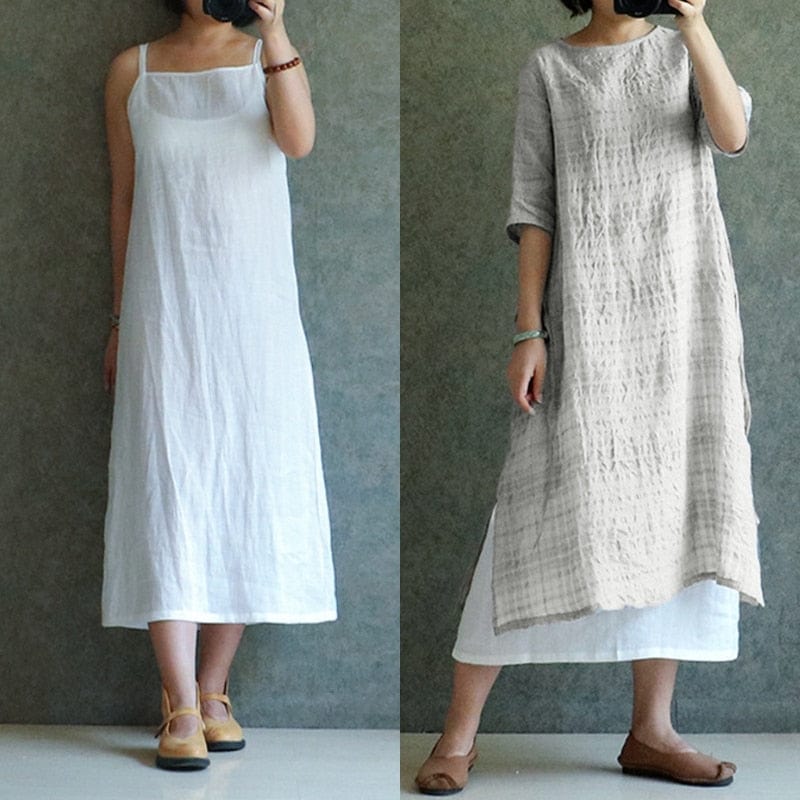 Buddhatrends White Spaghetti Strap Dress