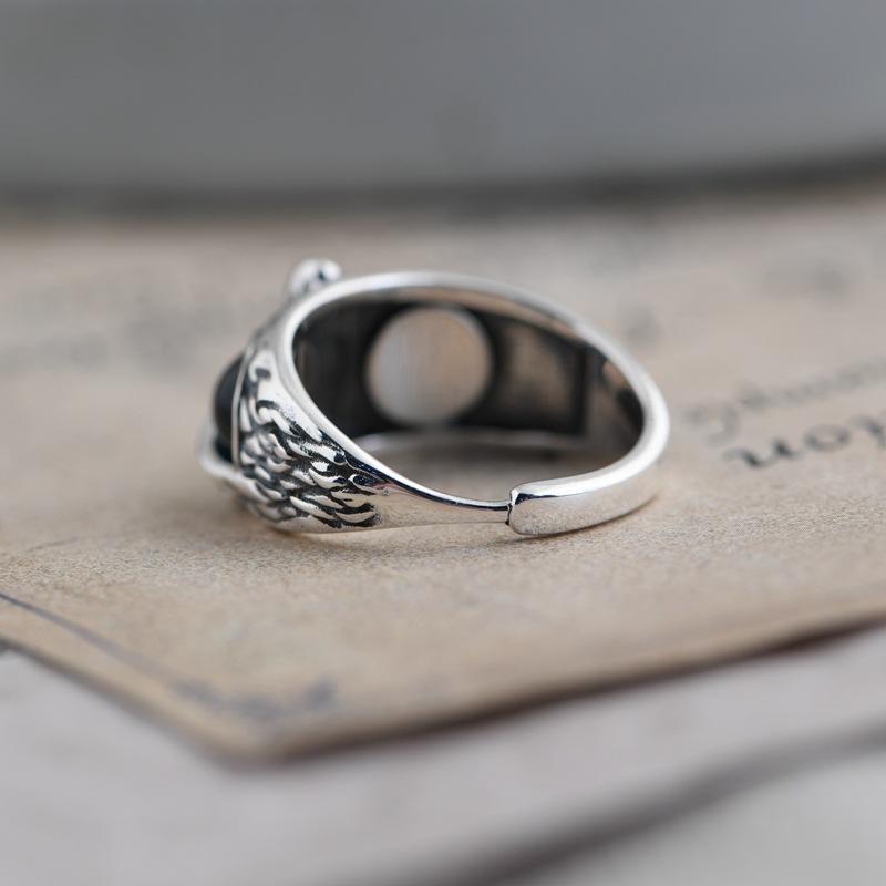Buddhatrends Wise Owl 925 Sterling Silver Ring