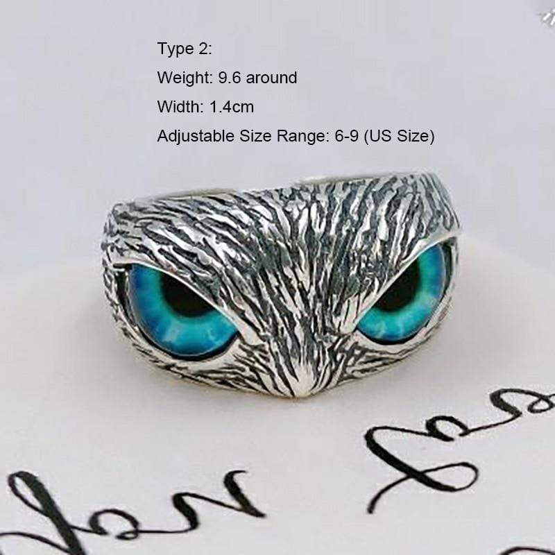 Buddhatrends Wise Owl 925 Sterling Silver Ring