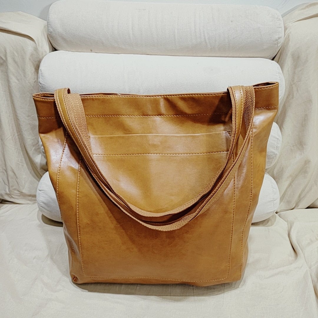 Buddhatrends Yellow / about 36cm-13cm-41cm Vintage Oversized Handbag