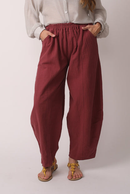 Japanese Zen Cotton Linen Palazzo Pants  | Zen