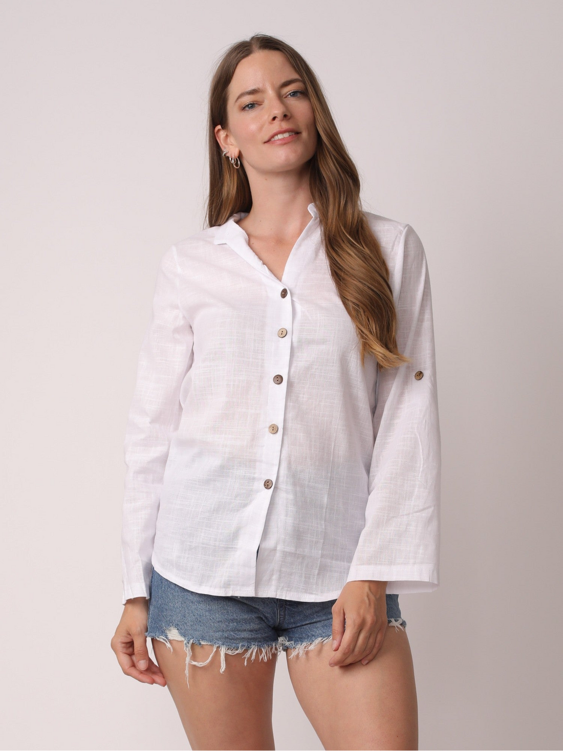 Boheme Button Up Cotton Linen Shirt