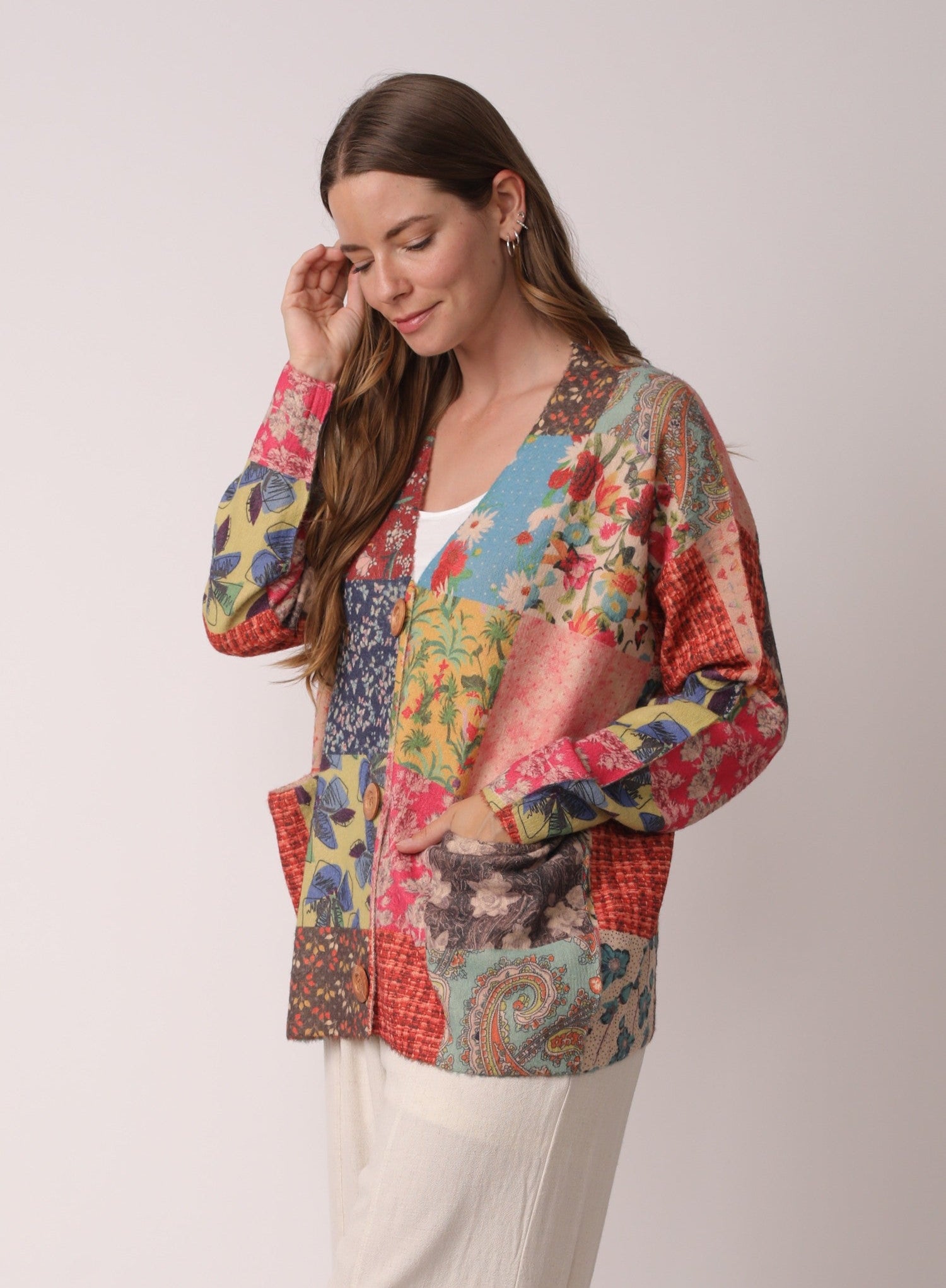 Hippie Dippie Patchwork Cardigan Sweater
