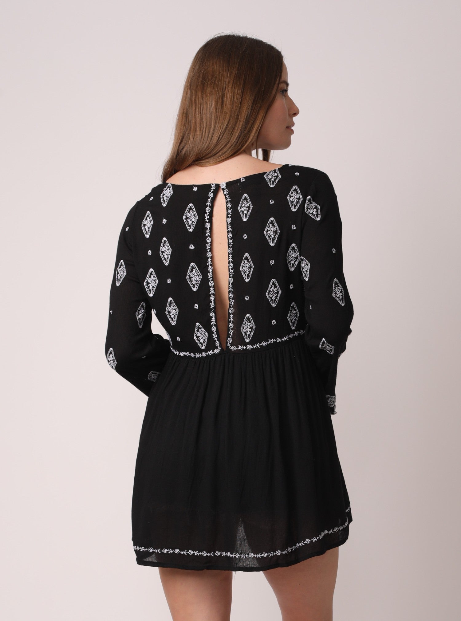 Elegant Diamond Print Blouse for Women