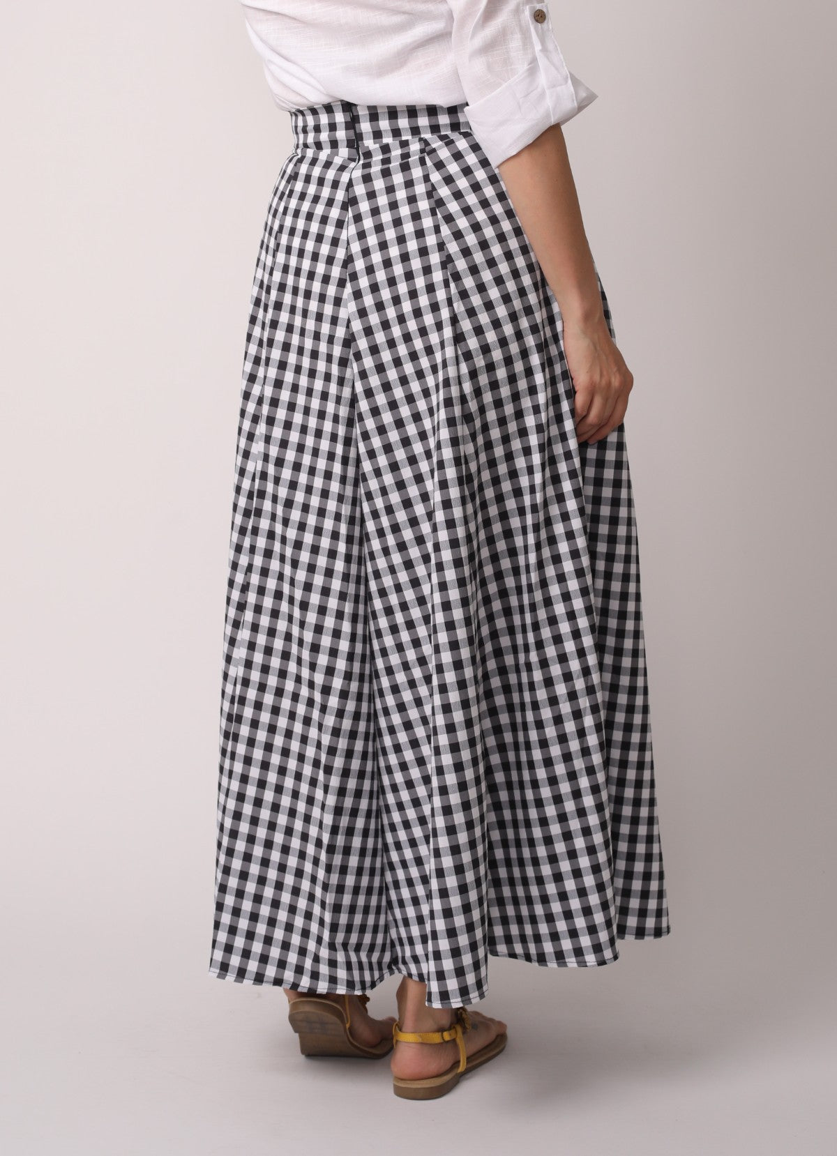 Crystal Elegant Plaid Maxi Skirt