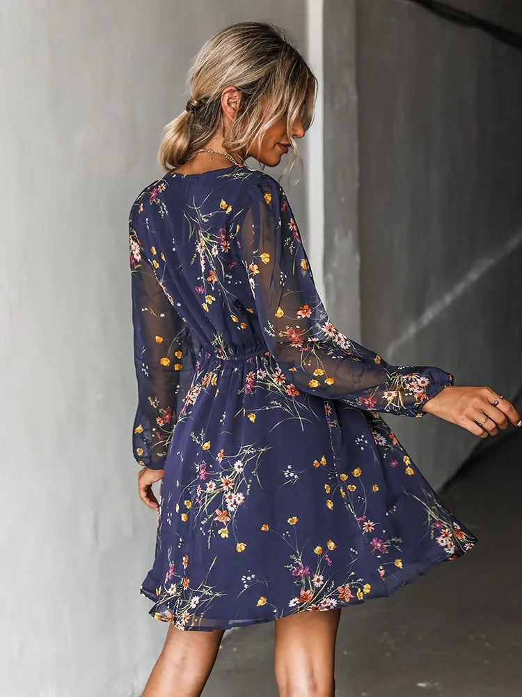 Floral Muse Chiffon Midi Dress