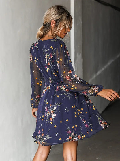 Floral Muse Chiffon Midi Dress