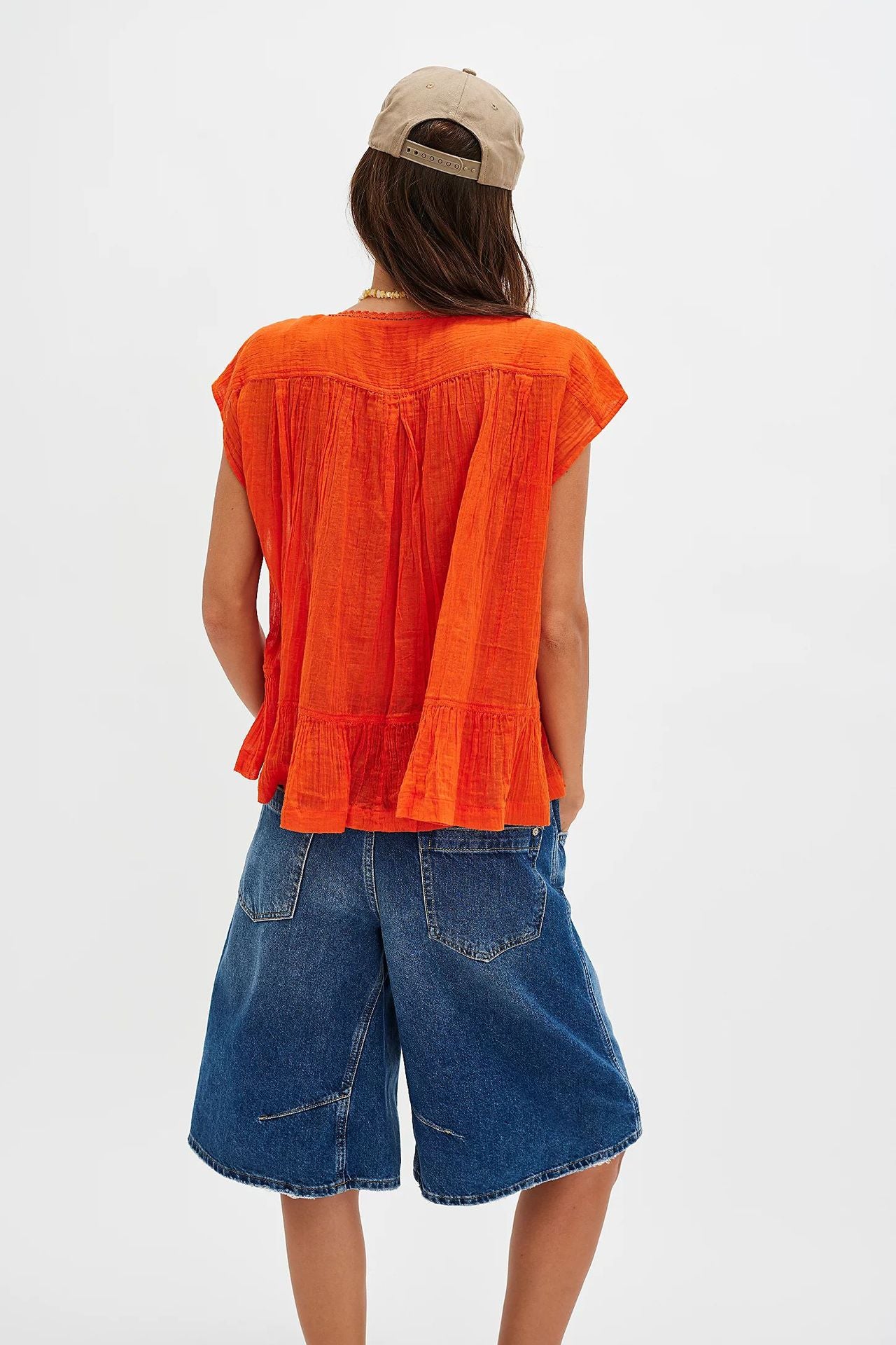 Sage Embroidered Cotton Top