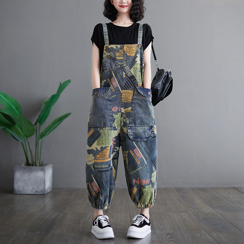 Opal Aura Retro Denim Overalls