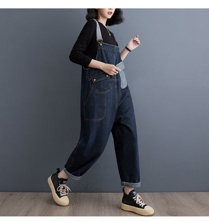 Ember Vogue Loose Denim Overalls