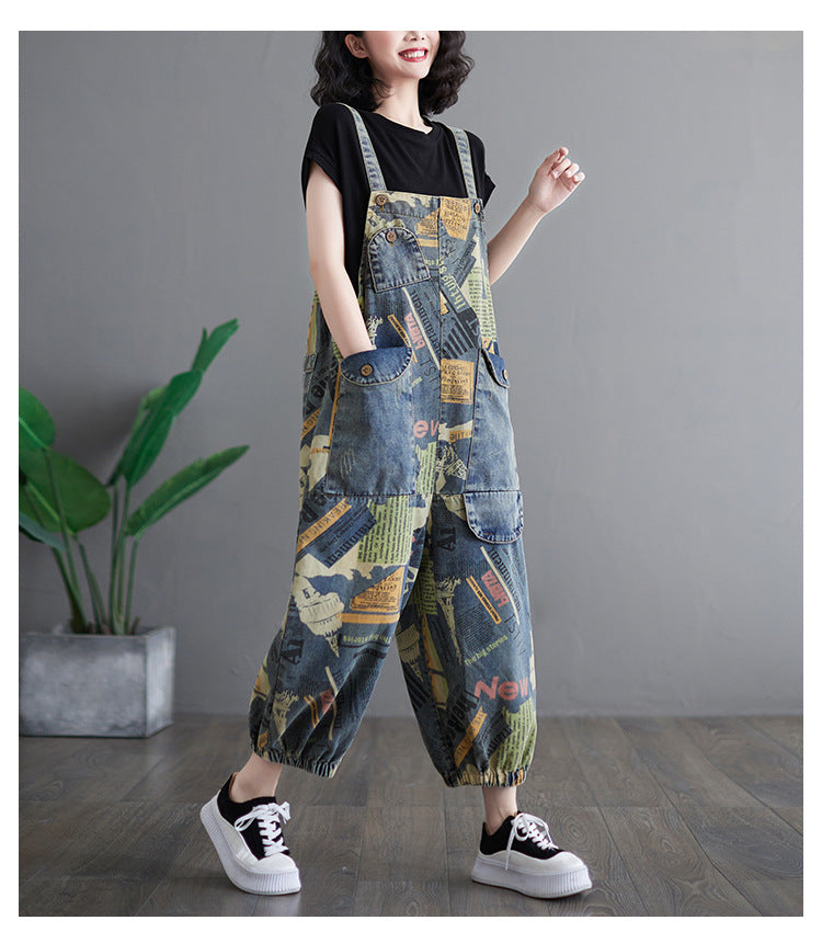 Opal Aura Retro Denim Overalls