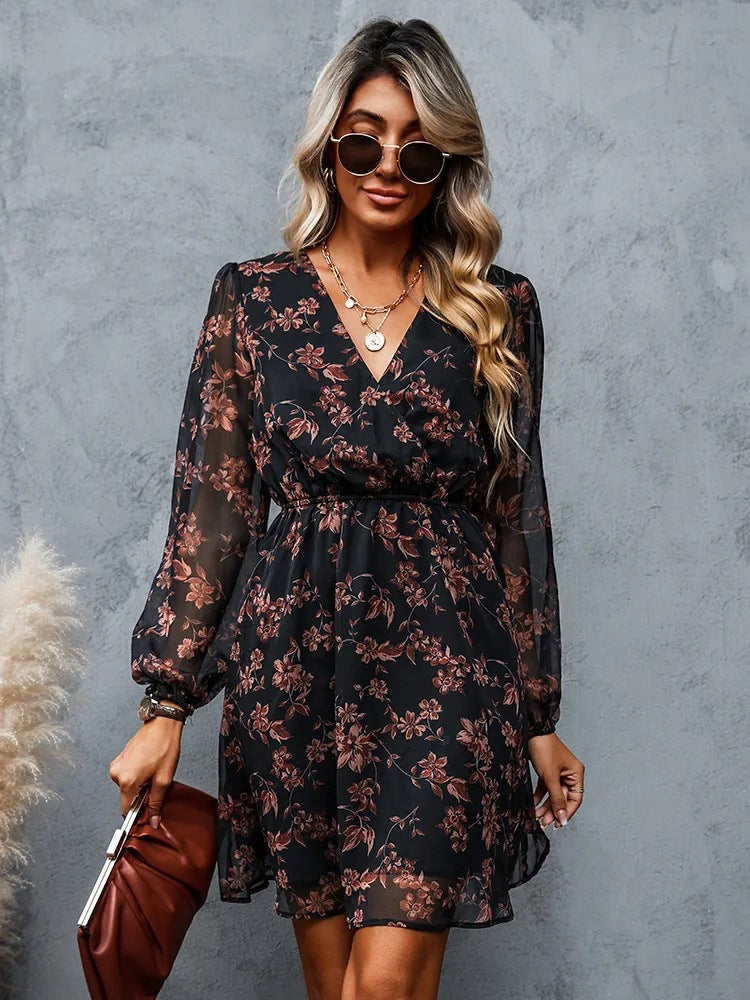 Orchid Grace Floral Midi Dress