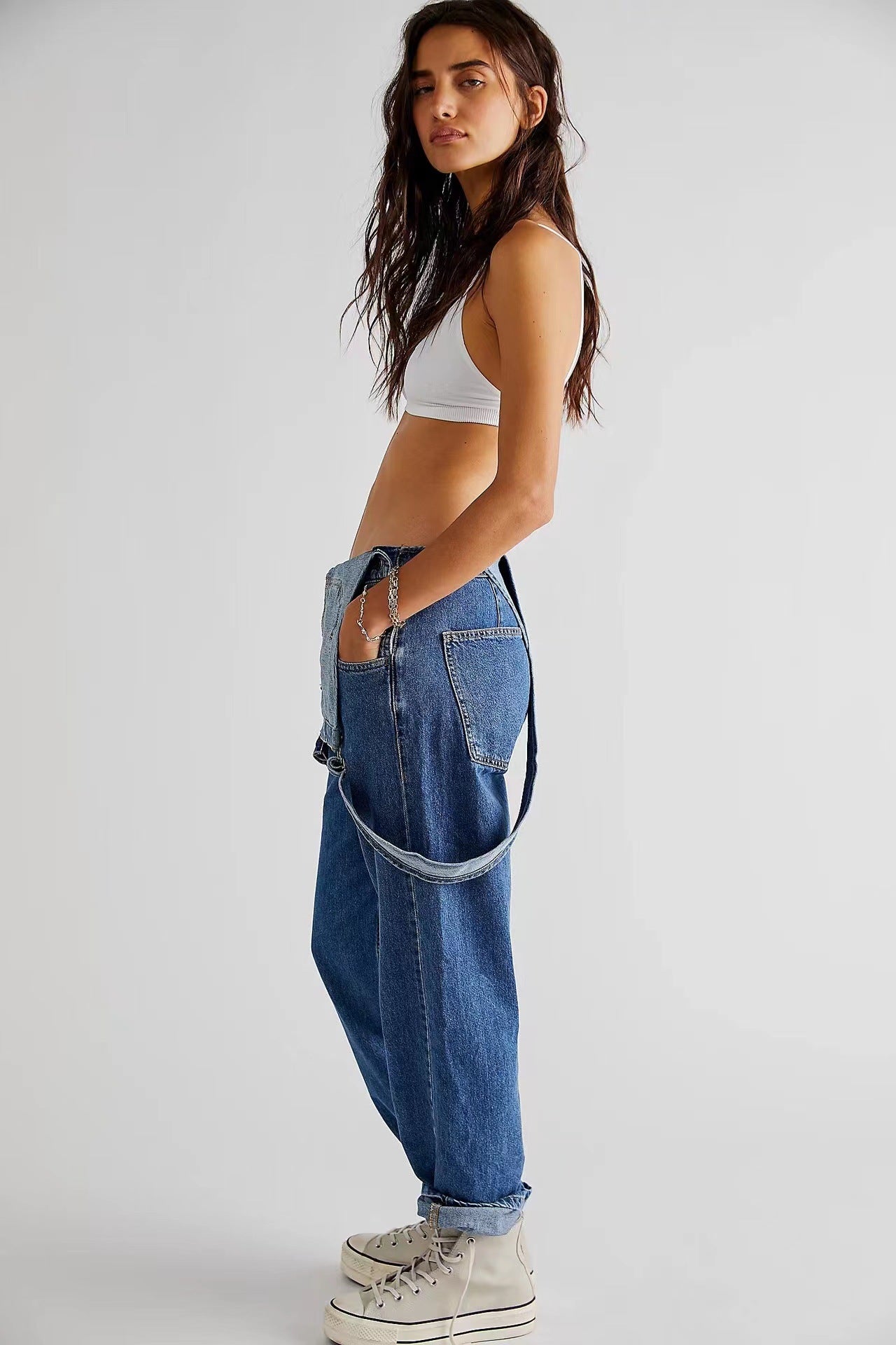 Sky Wear Casual Denim Overalls