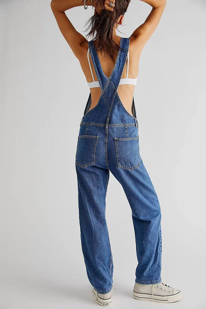 Sky Wear Casual Denim Overalls