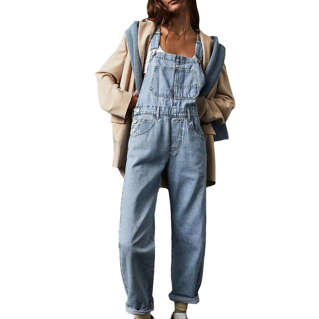 Free Stride Trendy Denim Overalls