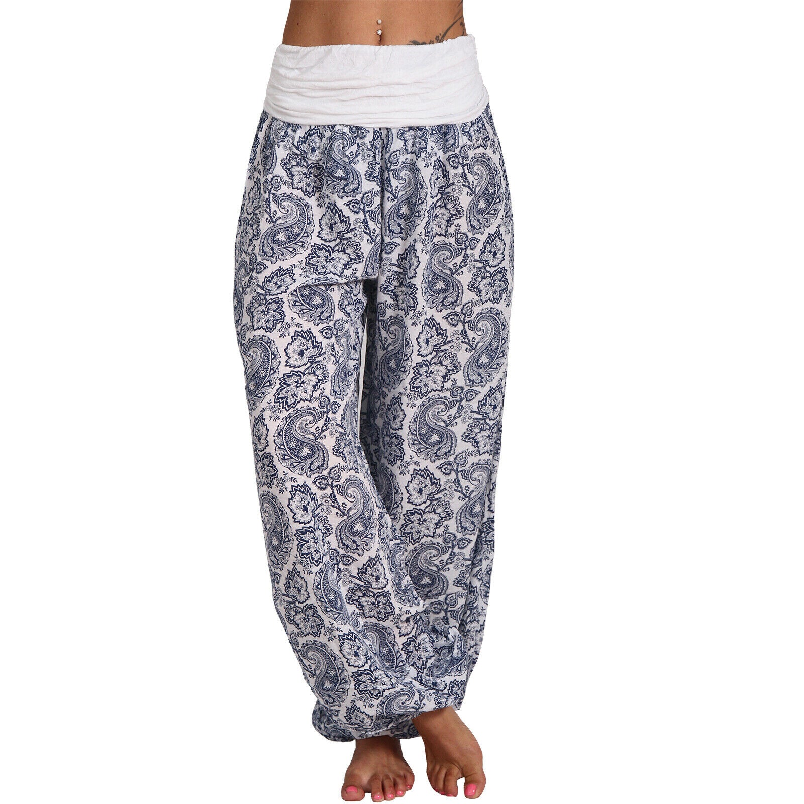 Silent Echoes Harem Wide-Leg Pants