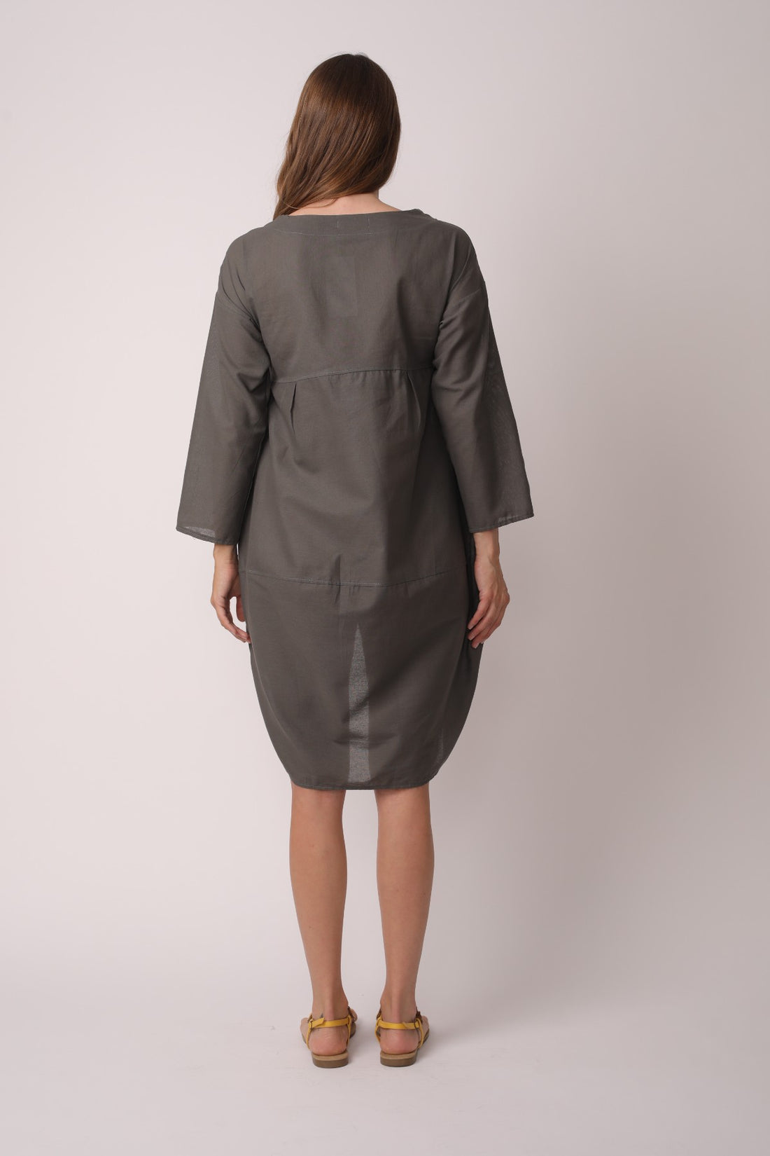 Plus Size Crew Neck Asymmetric Split Tunic