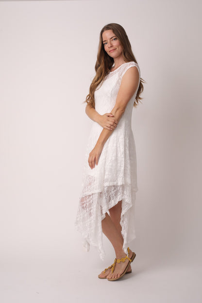 Layered Irregular Lace Bohemian Dress
