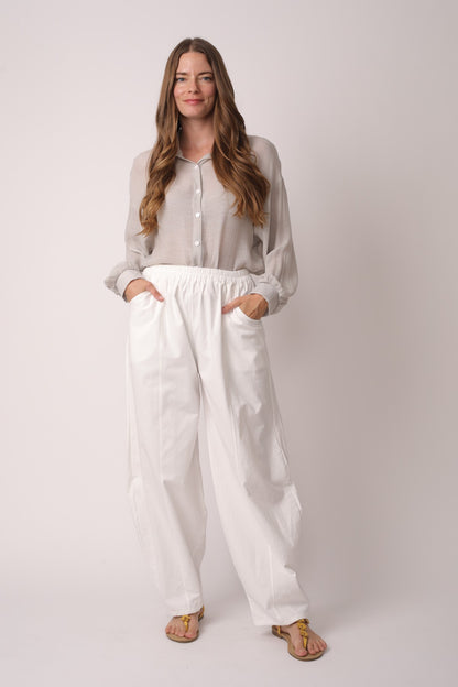 Japanese Zen Cotton Linen Palazzo Pants  | Zen