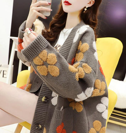 Silk Charm Floral Cardigan