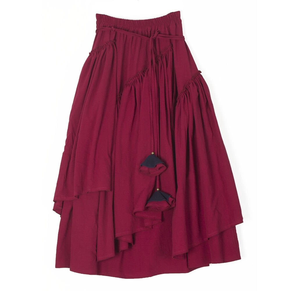 Vintage Bohemian Pleated Midi Skirt – Buddhatrends
