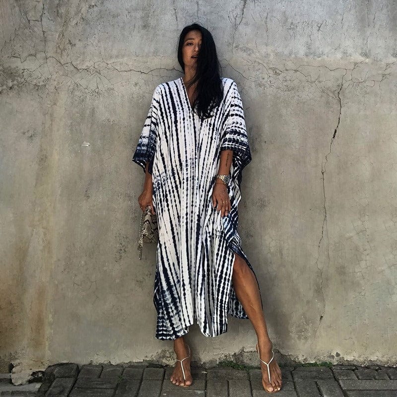 Buddhatrends Bohemian Striped Cover-Up Dress