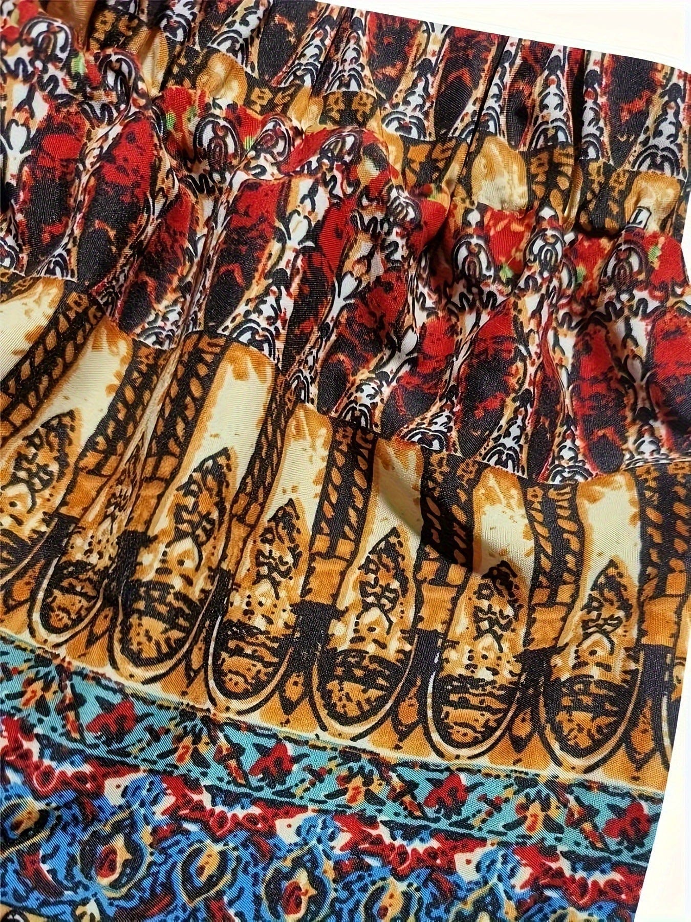 Buddhatrends Lace Delight Full Print Skirt
