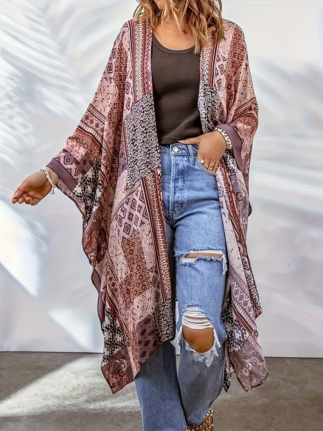 Bohemian Women's Cardigan with Vibrant Colors – Buddhatrends