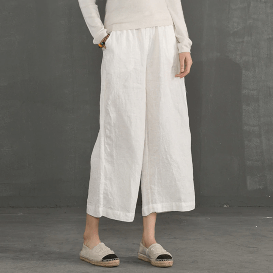 Buddha Trends 3/4 Length Cotton Linen Pants  | Zen