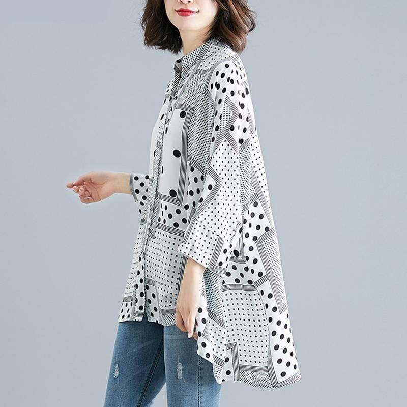 Black and White Polka Dot Blouse – Buddhatrends