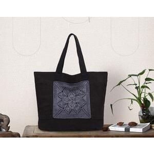 Mandala Design Large Capacity Linen Handbag