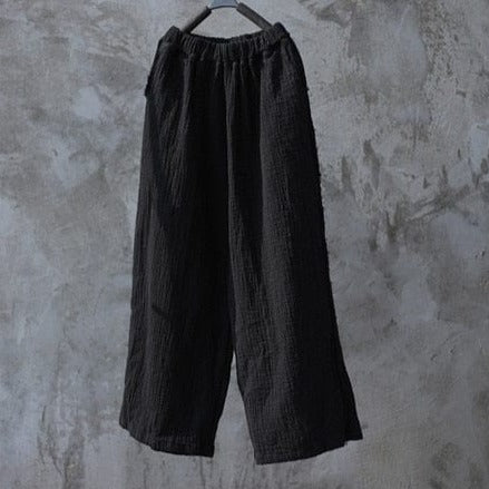 Buddha Trends black / XXL Zen Casual Linen Palazzo Pants | Zen