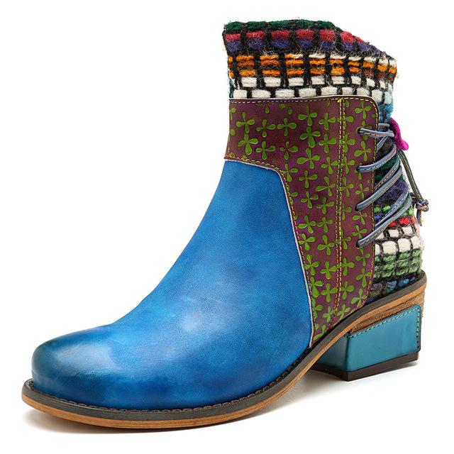 Mary Jane Tribal Leather Ankle Boots – Buddhatrends