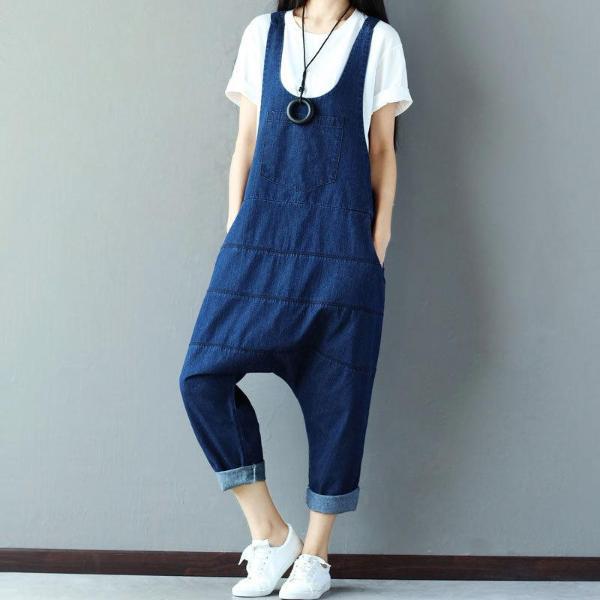 Low Crotch Loose Denim Overall – Buddhatrends