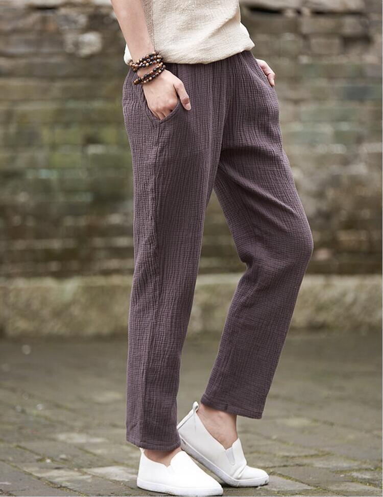 Buddha Trends brown / M Plus Size Linen Pants