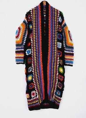 Long hippie cardigan hotsell