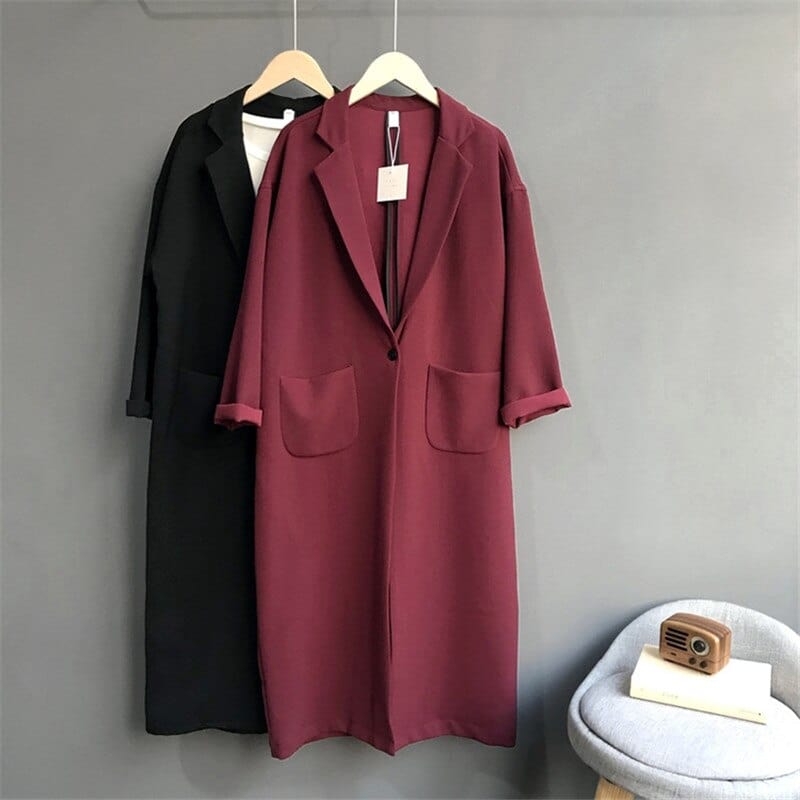Buddha Trends Casual Linen Trench Coat