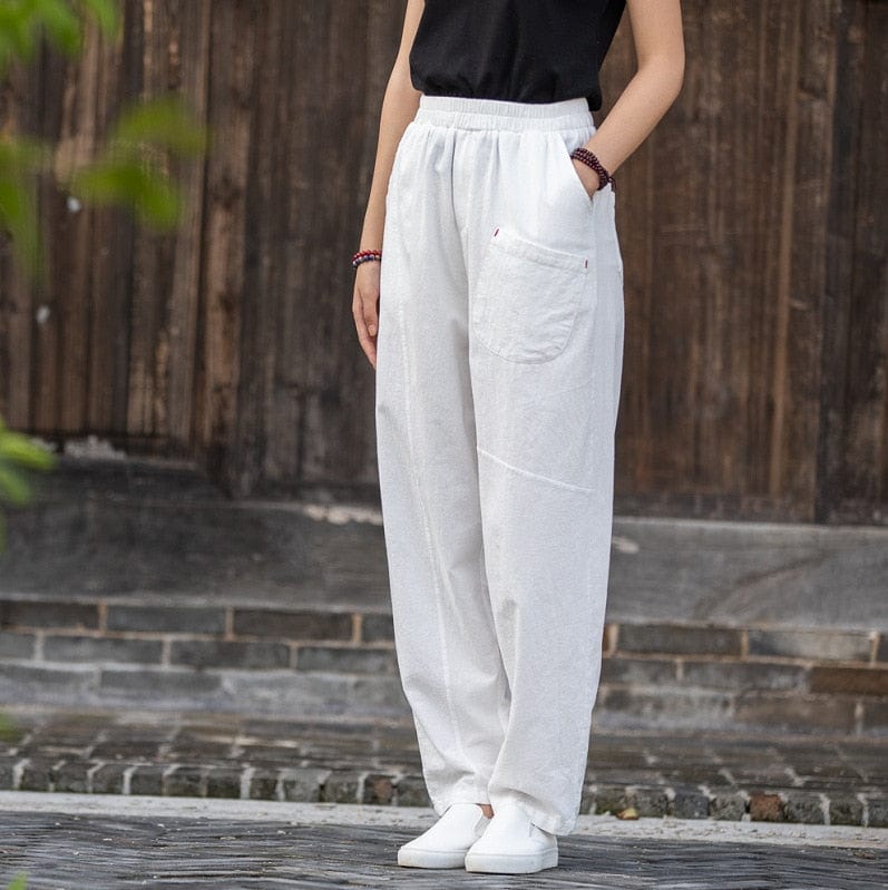 Buddha Trends Casual Zen Cotton Linen Pants  | Zen