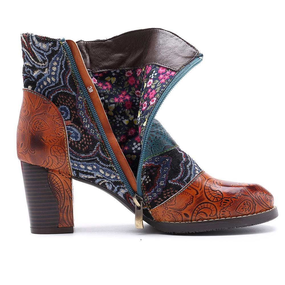 Clover Boho Hippie Low Heel Boots – Buddhatrends