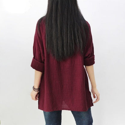 Buddha Trends Cotton and Linen Asymmetrical Shirt | Zen