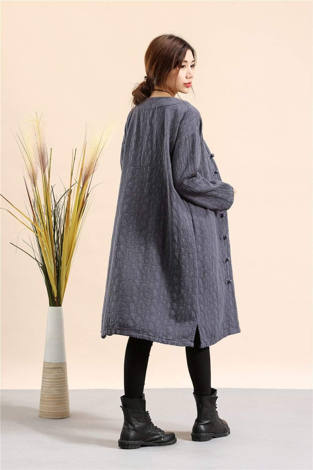 Buddha Trends Cotton and Linen Button Down Light Coat