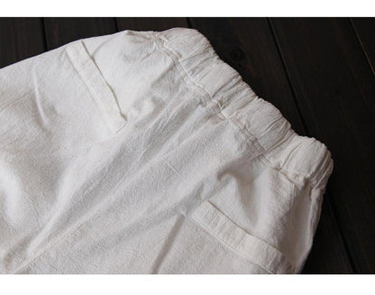 Buddha Trends Cotton &amp; Linen Pleated Pants  | Zen