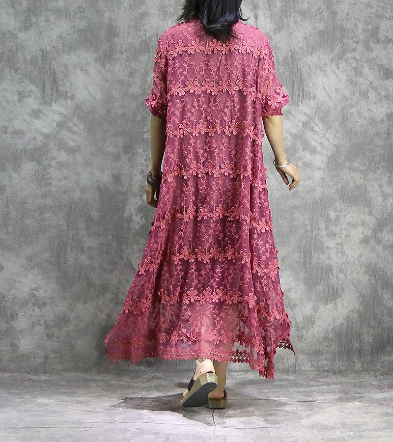Asymmetrical Lace Midi Dress | Nirvana – Buddhatrends