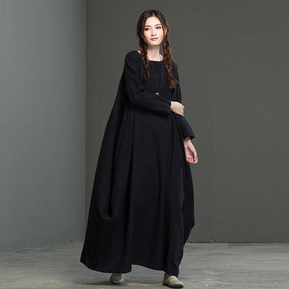 Cotton and Linen Oversized Maxi Dress