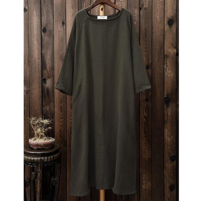 Buddha Trends Dress Casual Cotton Maxi Dress  | Zen