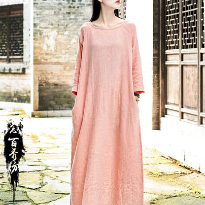 Buddha Trends Dress Casual Cotton Maxi Dress  | Zen