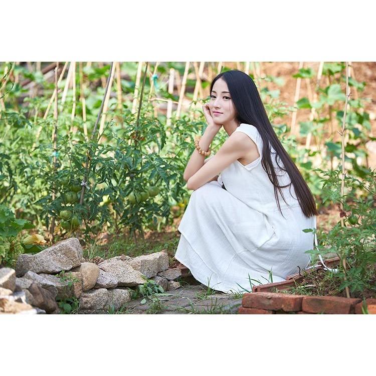 Buddha Trends Dress Casual Sleeveless Linen Dress  | Zen