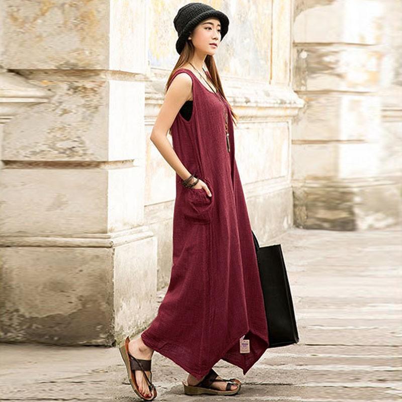 Buddha Trends Dress Casual Sleeveless Maxi Dress  | Zen