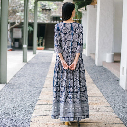 Buddha Trends Dress Chinese Legends Cotton Linen Dress