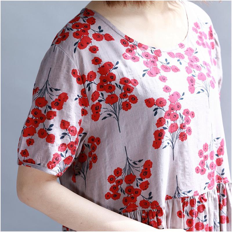 Floral Modesty Empire Waist T Shirt Dress Buddhatrends